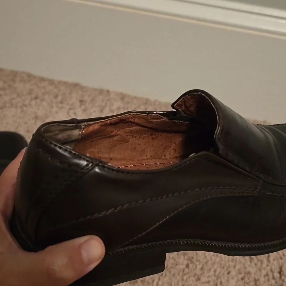 Joseph Abboud Men's Brown Leather Loafers Size 8.5M